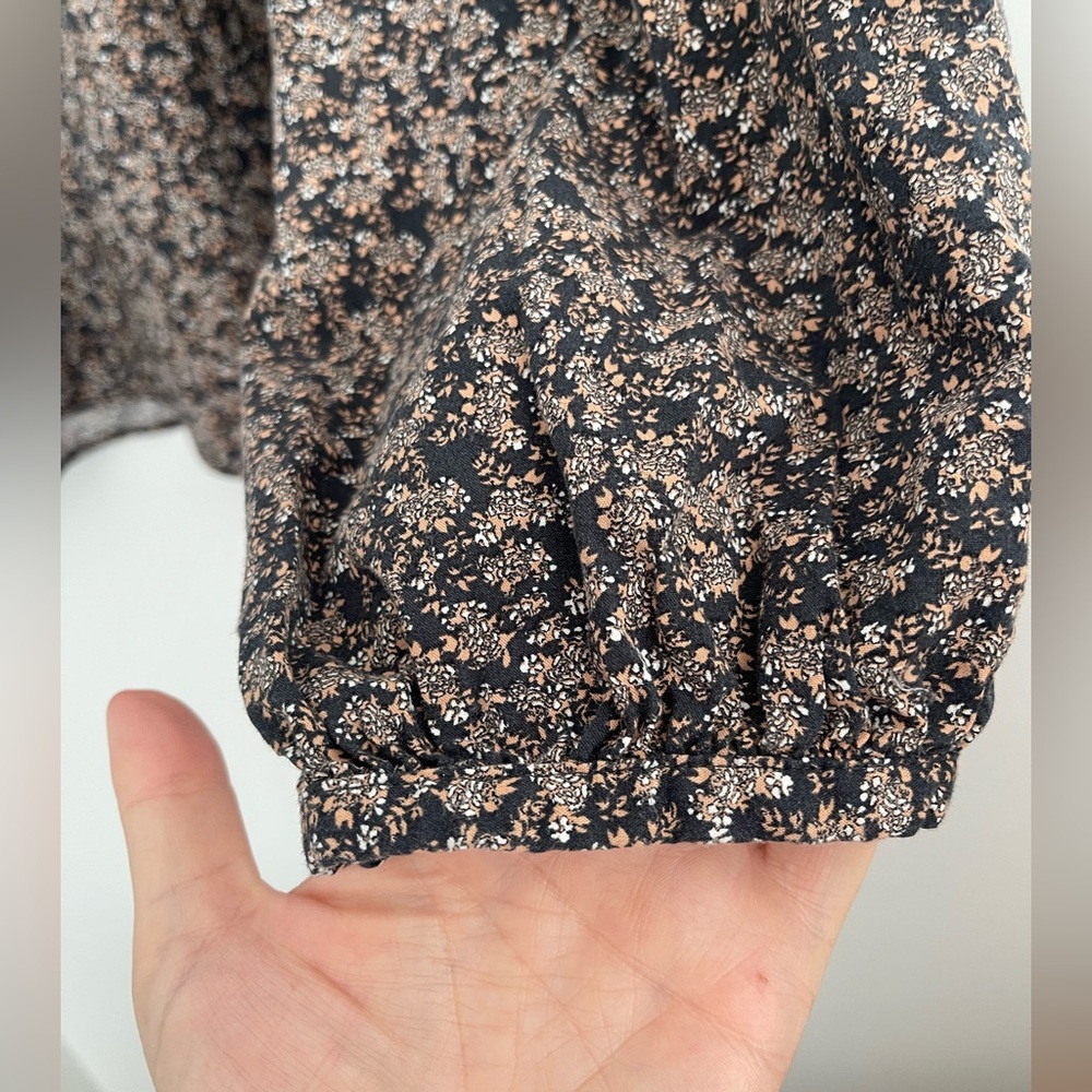 Universal Thread Floral Blouse XXL Oversized Boho Balloon Sleeve Lightweight Top - Picture 4 of 8